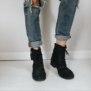 ALDO LEATHER ANKLE BOOTS